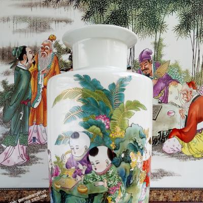 Bình họa tiết Ngũ Phúc